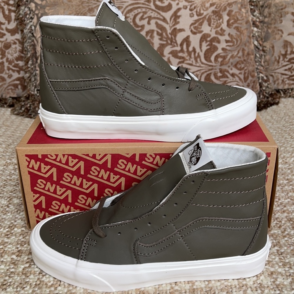 Vans Sk8-Hi Tapered Soft Leather Canteen/Snow WhtW - Picture 5 of 16